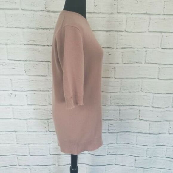 Vince Womens Small Cashmere Sweater Crewneck Rose Color Slim Cut - Picture 6 of 7